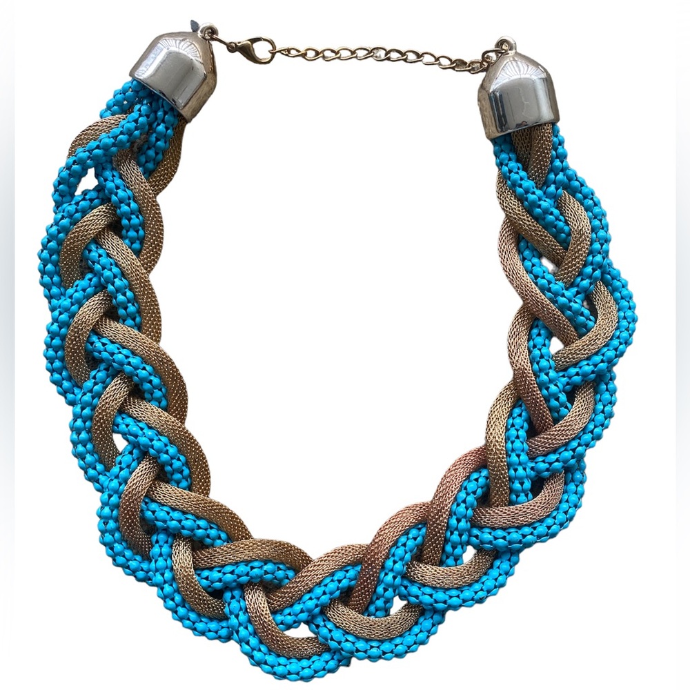 Gold and Blue Necklace